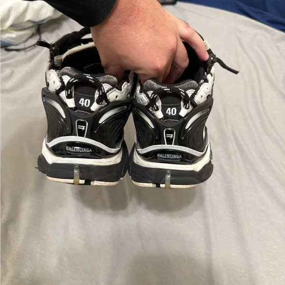 Balenciaga Black and White Athletic Shoes - Picture 4 of 7